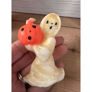 Vintage Gurley Ghost with Pumpkin Candle